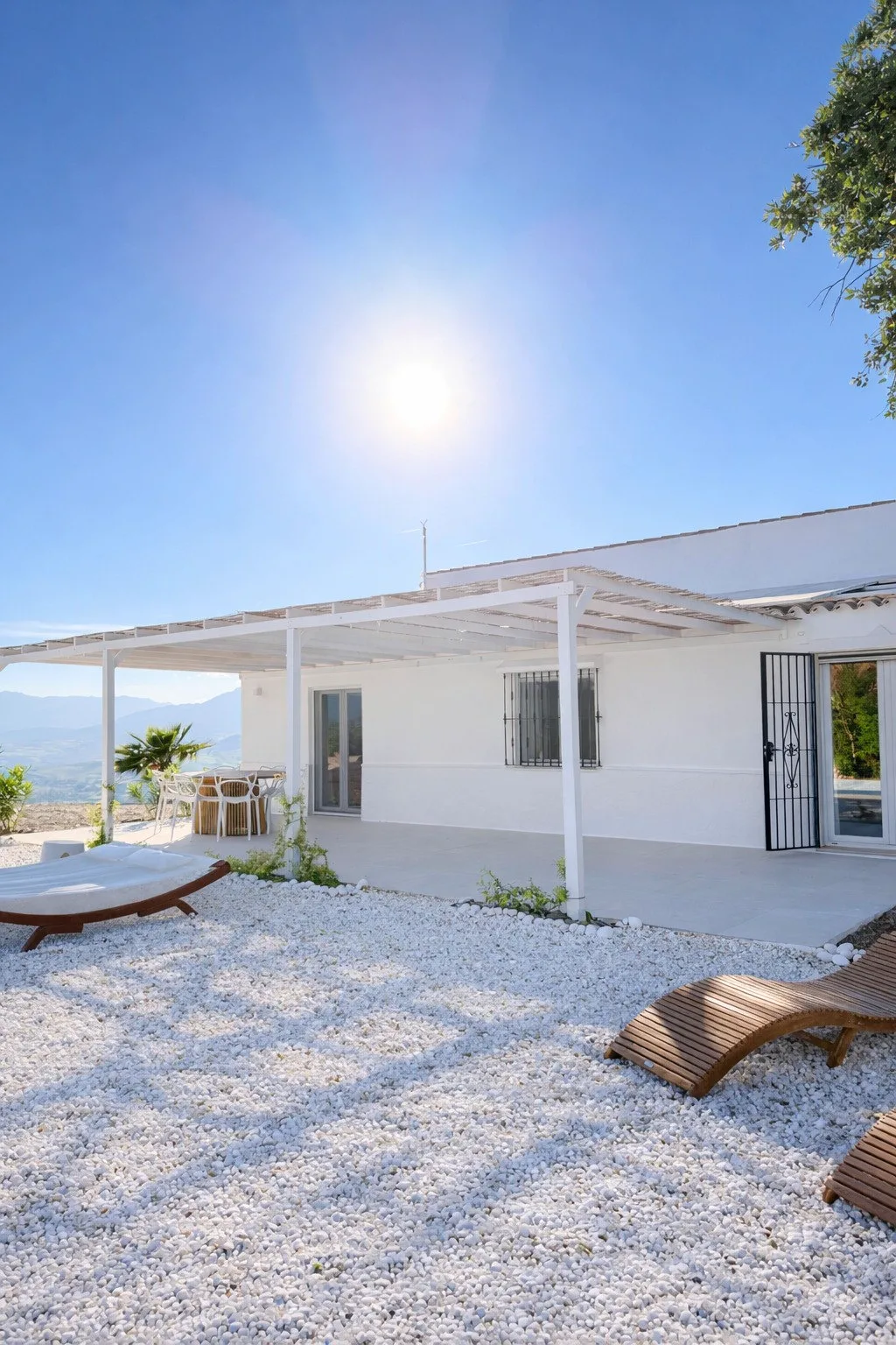 Casa Lux courtyard and loungers